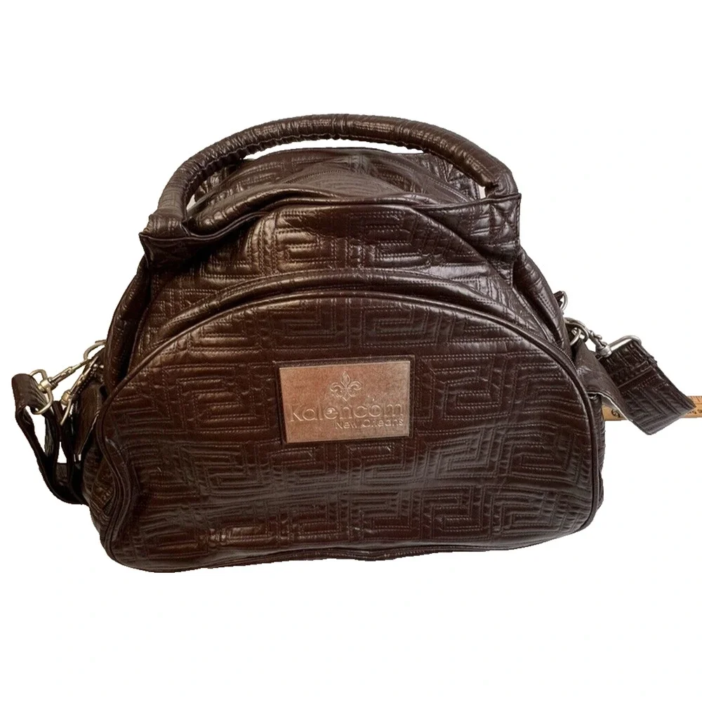 Kalencom New Orleans Travel Diaper Bag Changing Pad Bottle Holder Black Gift